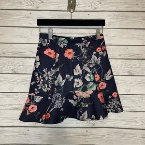 Zara Floral Print Mini Skirt Women's Size XS